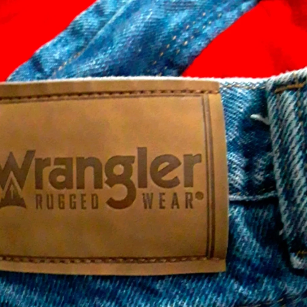 👖 Wrangler RED FLEECE LINED JEANS BIG PATCH 36 X 32 - Picture 2 of 15